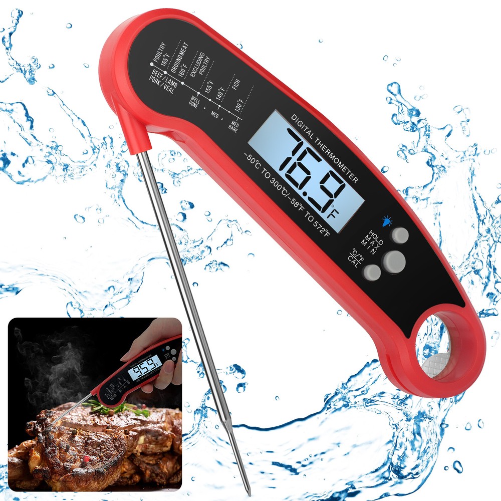 Instant Read Digital Meat Thermometer Fast for Kitchen Food Cooking BBQ Grilling