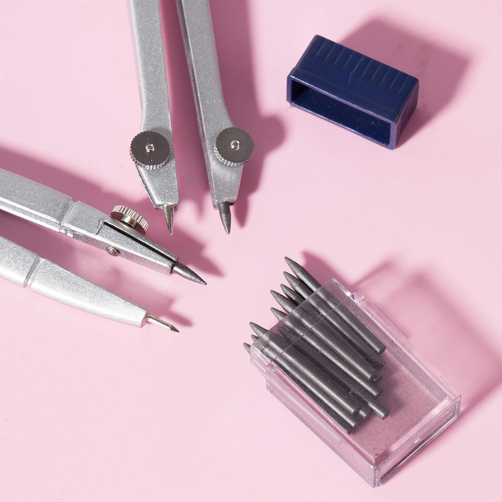 Mr. Pen- 100pcs 2mm Graphite Compass Leads for Drawing Circles, Geometry & Draft