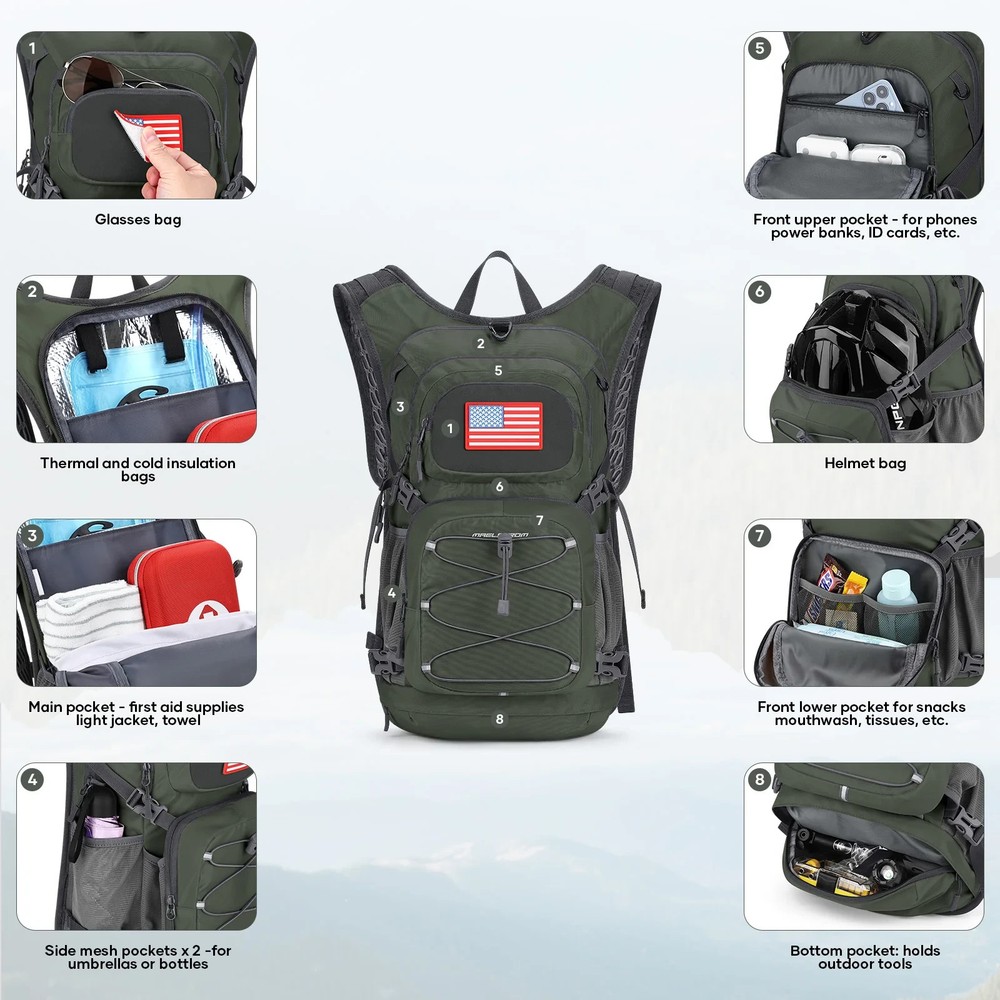 NEW Maelstrom Hydration Backpack Hiking Backpack Purple - No Bladder
