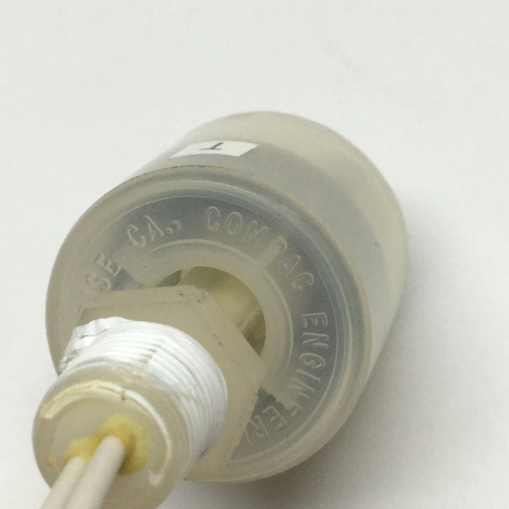 Compac 10-782-KR Liquid Level Float Switch Sensor 50W, 1/8" NPT, PVDF Kynar