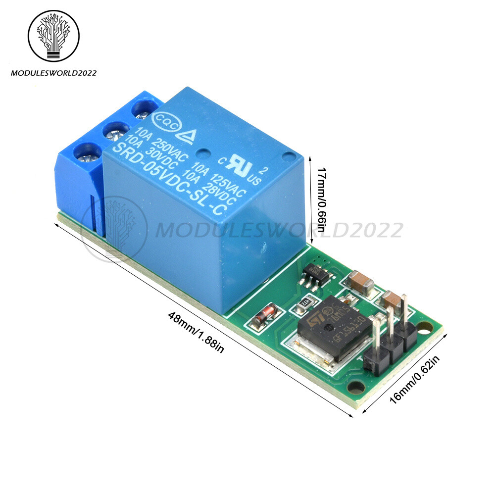 10PCS 6-24V Flip-Flop Latch Relay Bistable Self-Locking Low Pulse Trigger Module