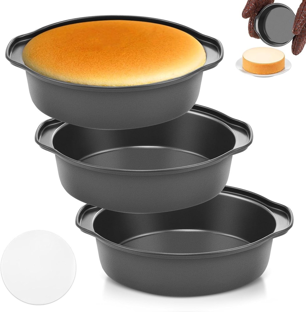 12PCS Nonstick Baking Pans Set Stackable Bakeware Sets W/ Wider Grip Carbon