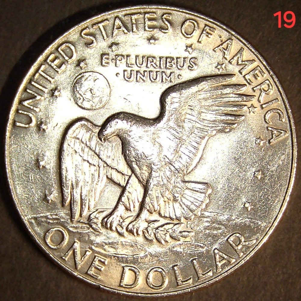 💥💥1974 D ERROR "Ike" Eisenhower $1 Almost Uncirculated