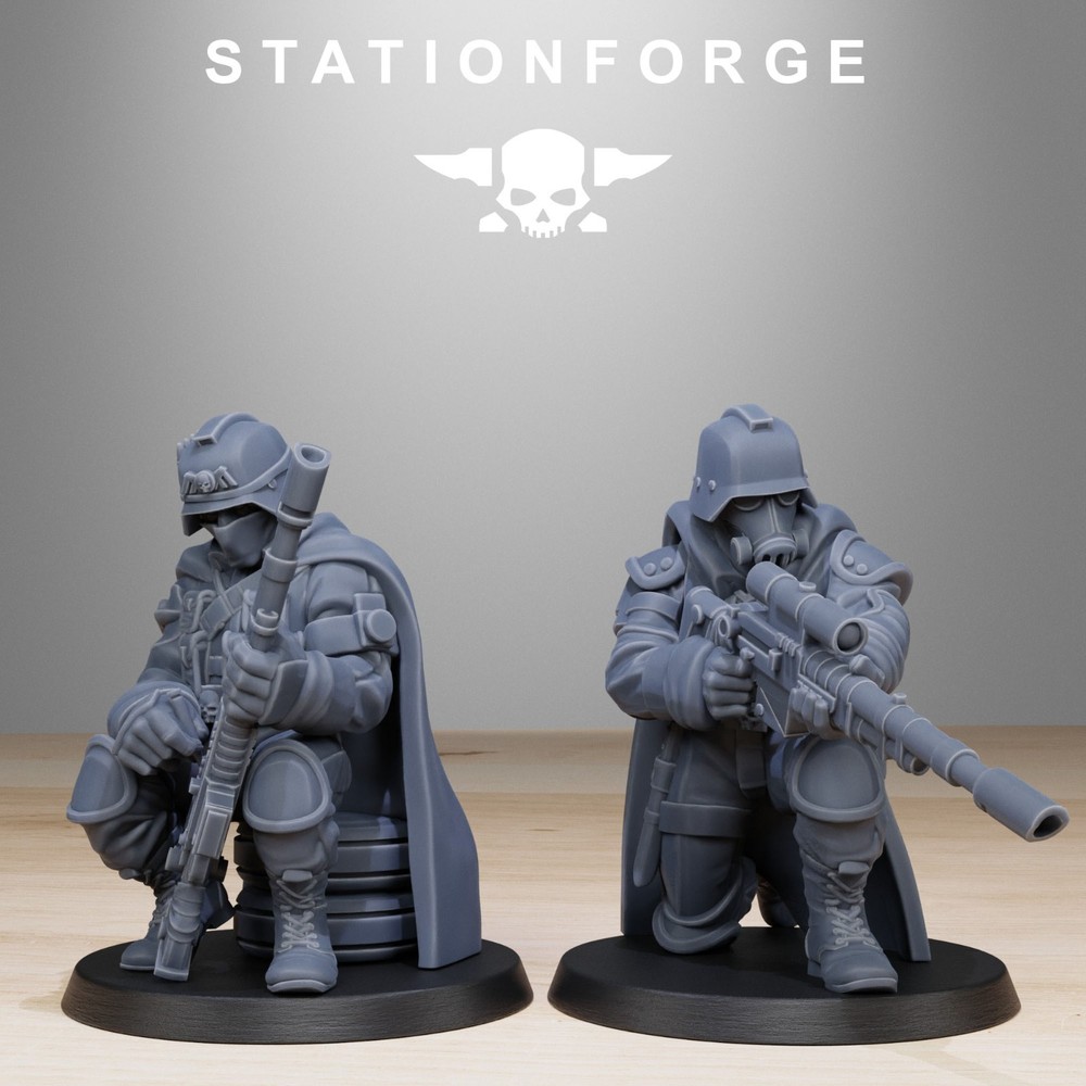 Station Forge Miniatures GrimGuard Snipers Sci Fi Grim Dark Wargame Proxy Minis