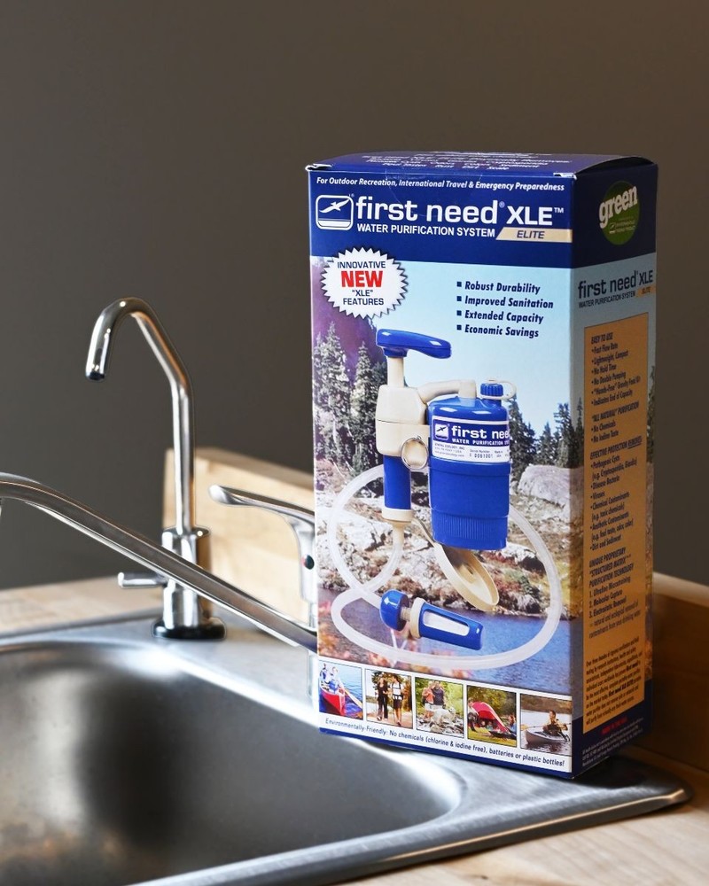 First Need XLE Elite Portable Water Purifier Microfilter Filter Pump
