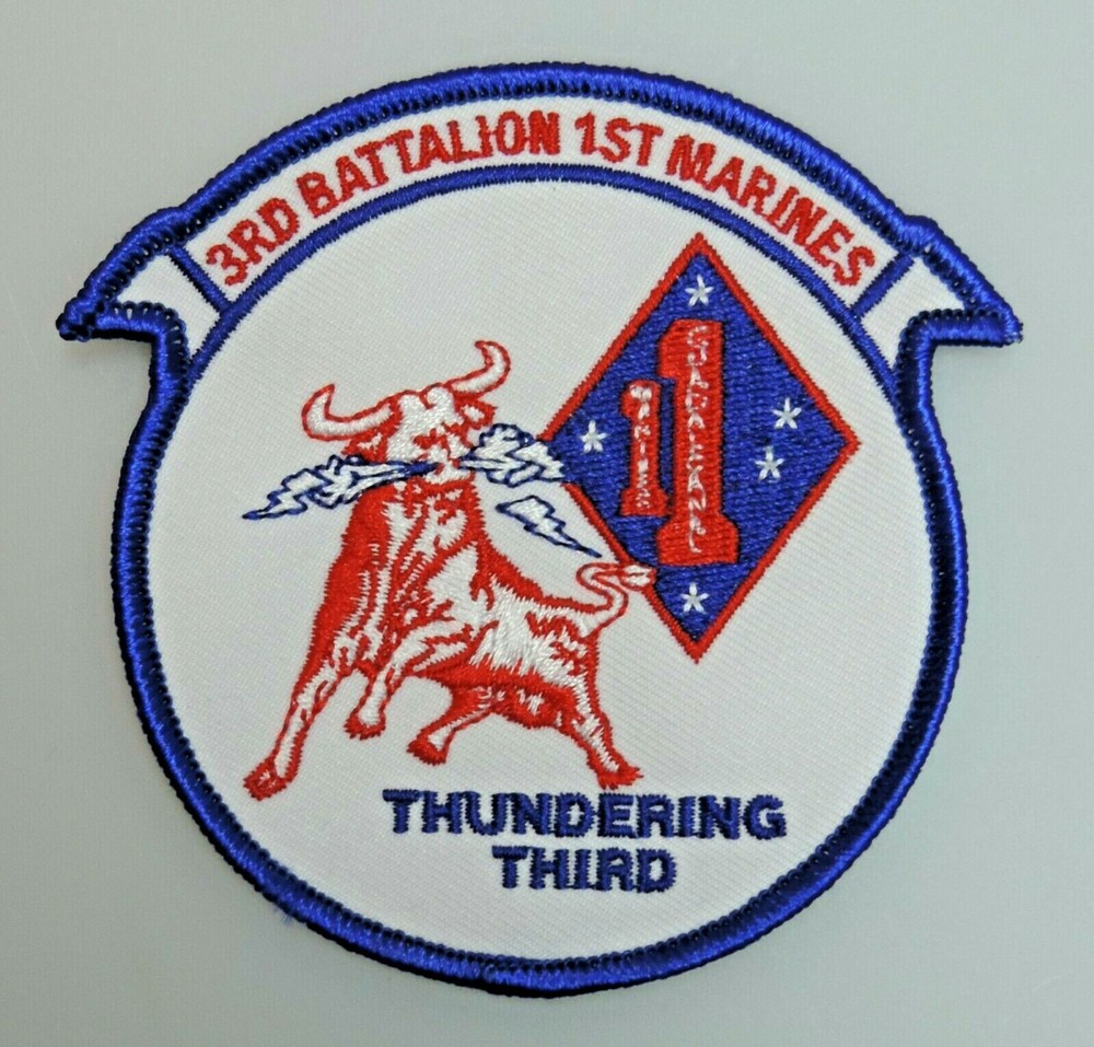 U.S. Marine Corps 3rd Battalion 1st Marines Thundering Third Patch