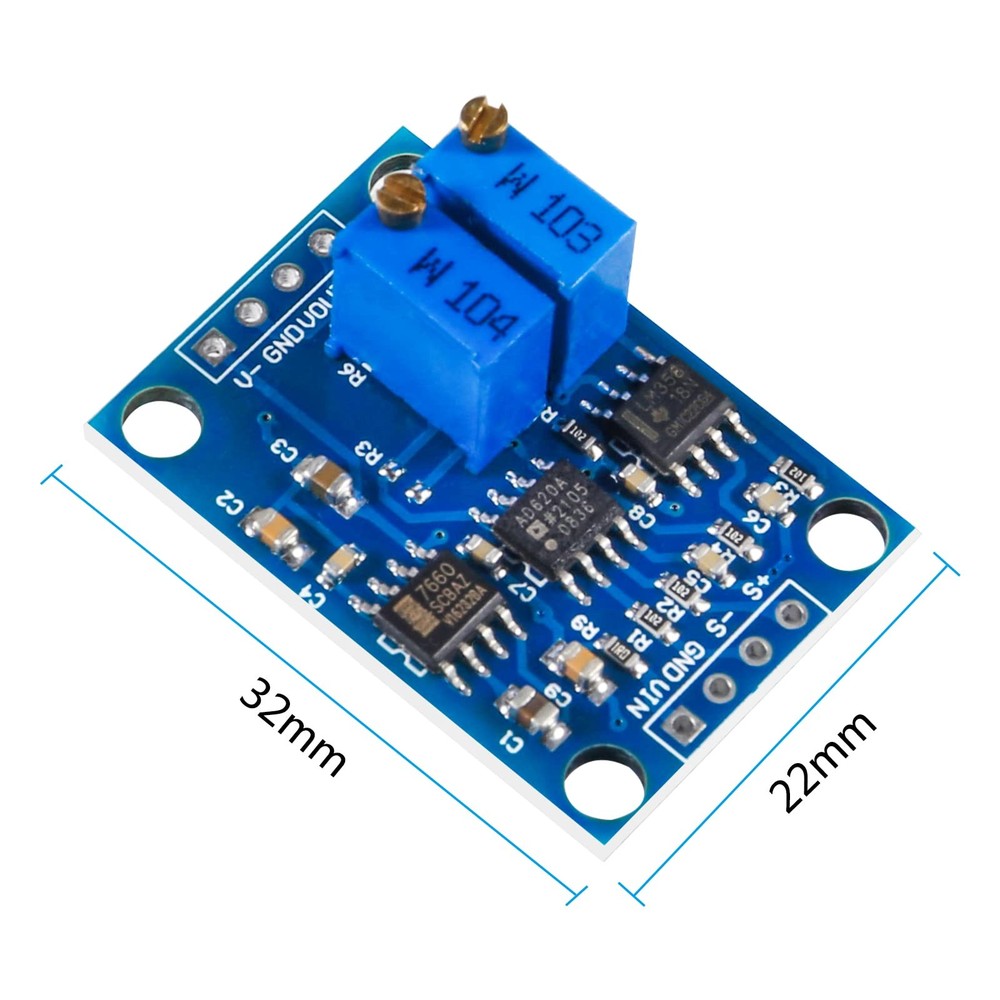 2pcs Voltage Amplifier Module AD620 Instrumentation Signal...