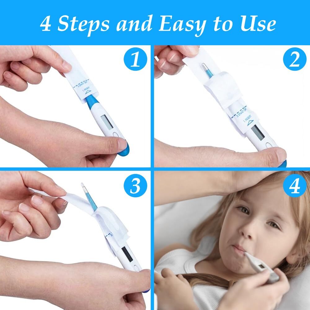 100 Pack Digital Thermometer Probe Covers Temperature Reading Sheath Sleeves