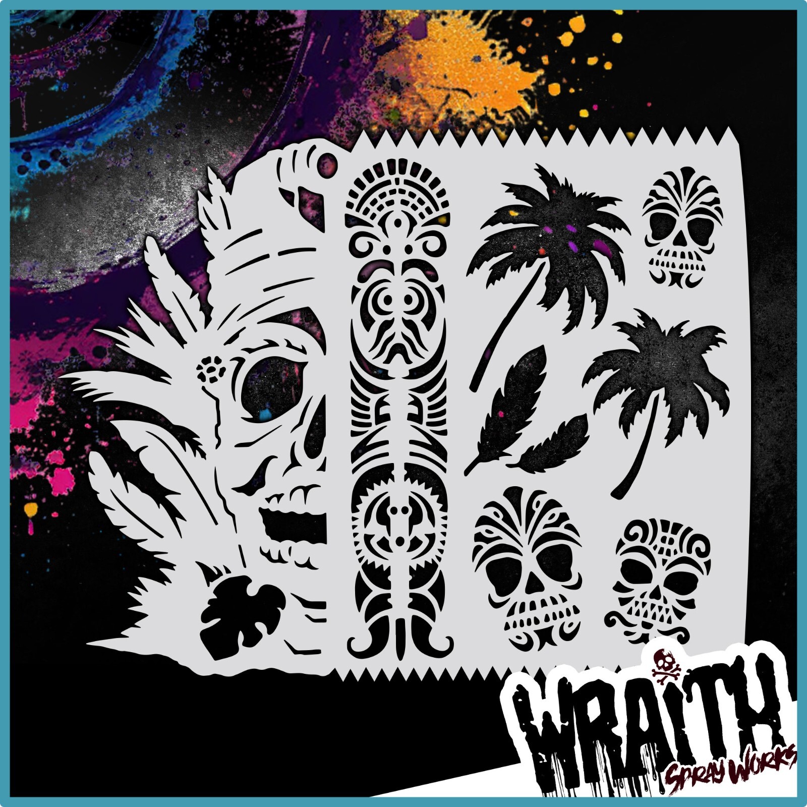 Tiki Maker #2 - Reusable Airbrush Stencil Template