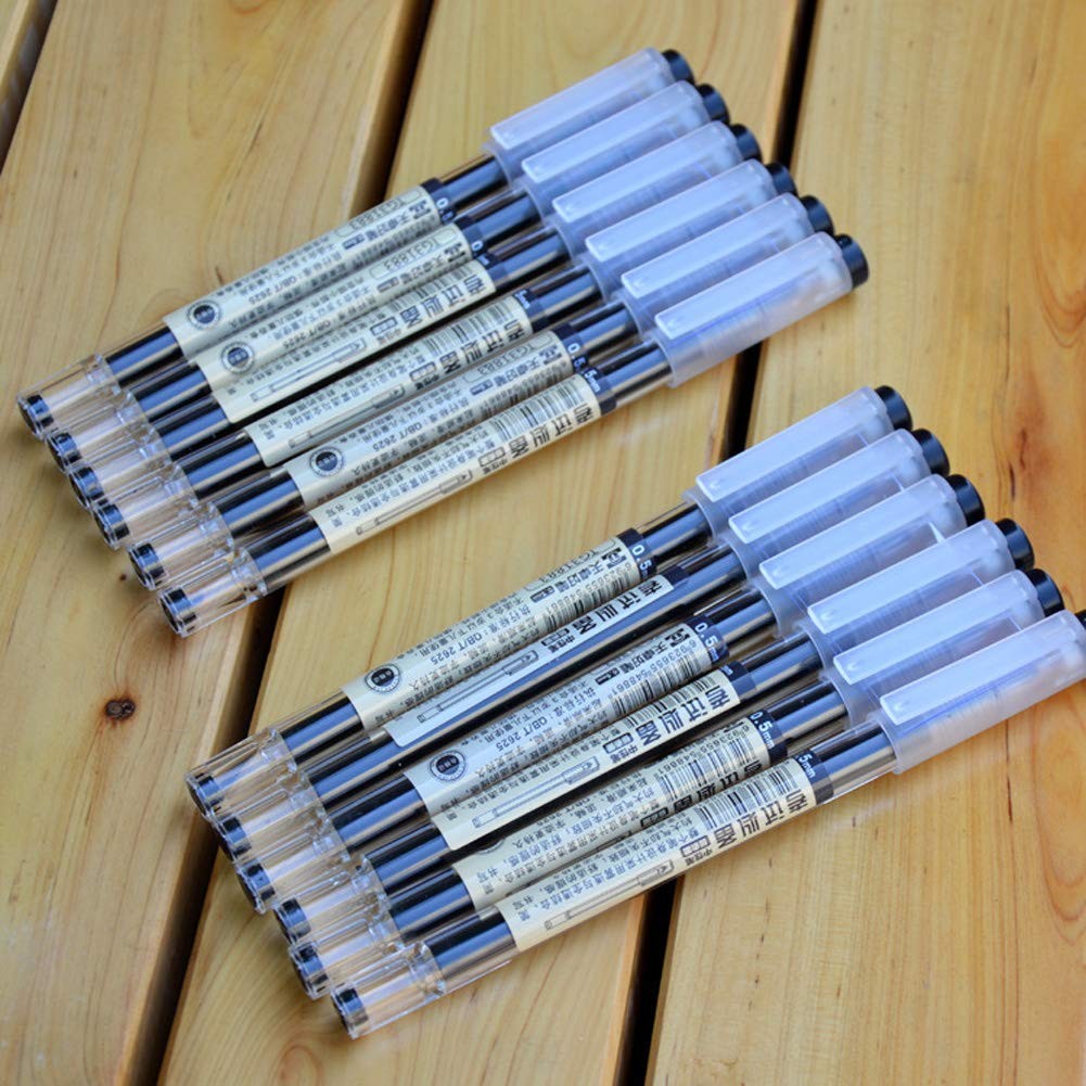 Gel Ink Pen 12 pack Extra Fine Point 0.5mm Black Office Writing Pens Durable