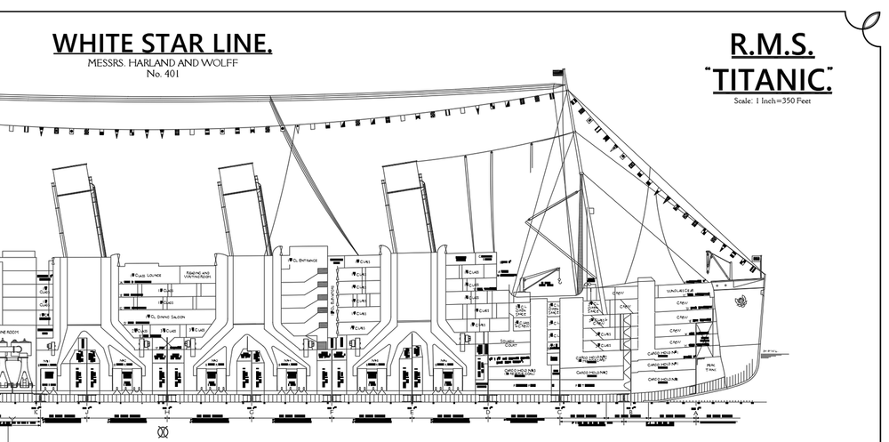 Titanic 1/350 Deck Plan