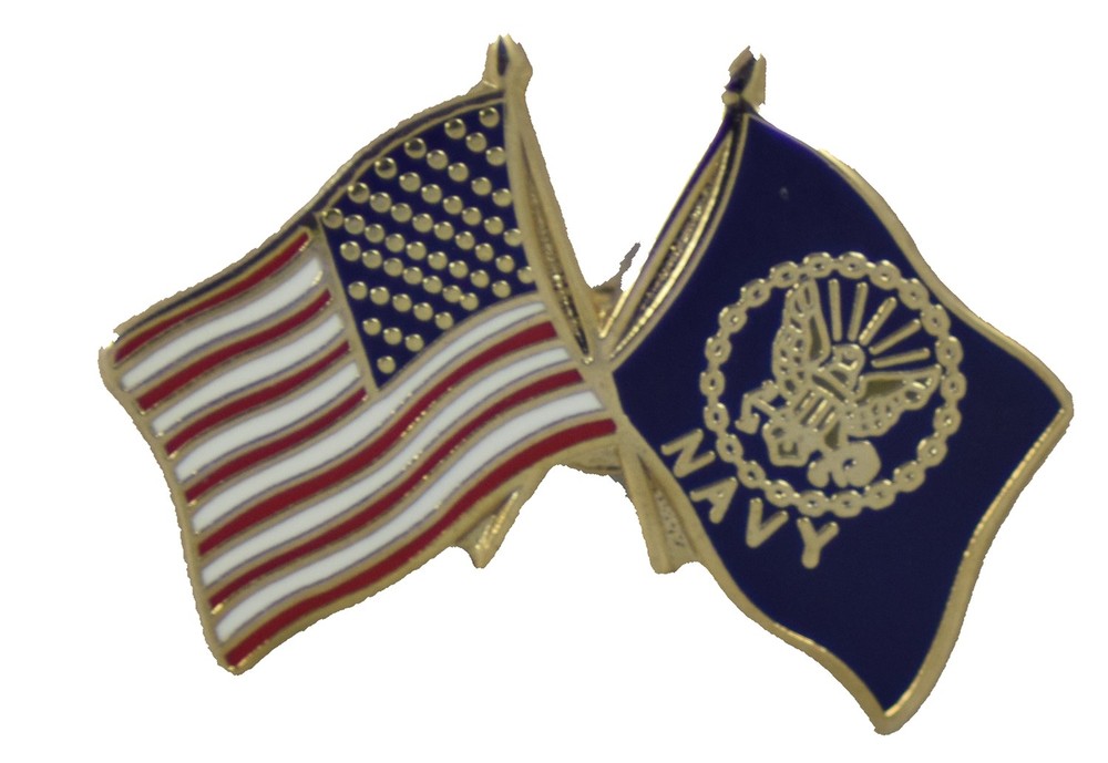 FLAG - NAVY/USA HAT PIN