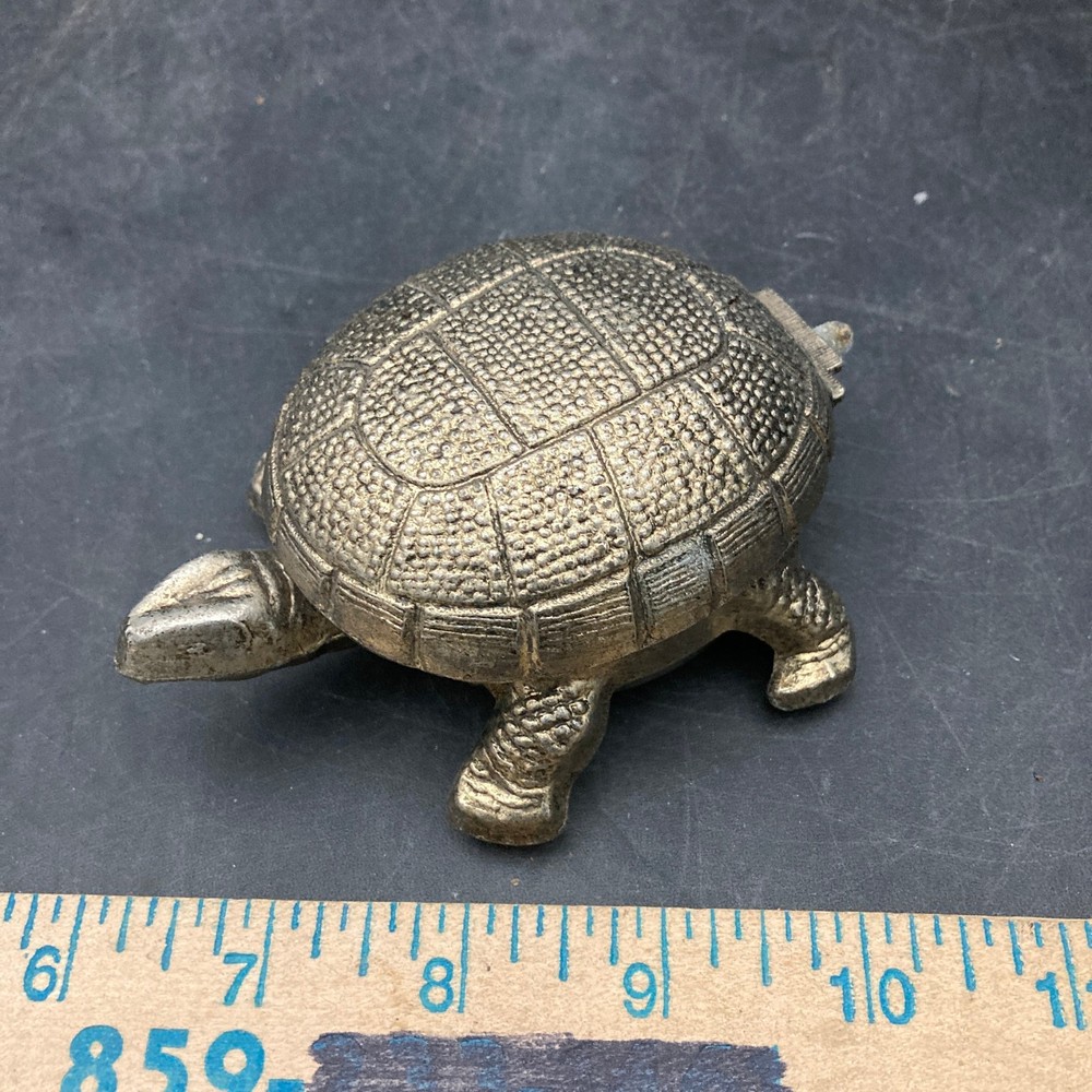 Desktop Bentley Alarm Clock in a Solid Brass Turtle Base/Clock NOT Working AS-IS