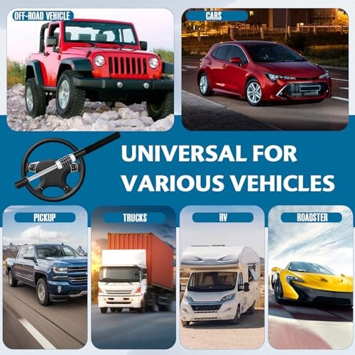 Car Steering Lock Anti-Theft Device, Multiple Password High-Security,