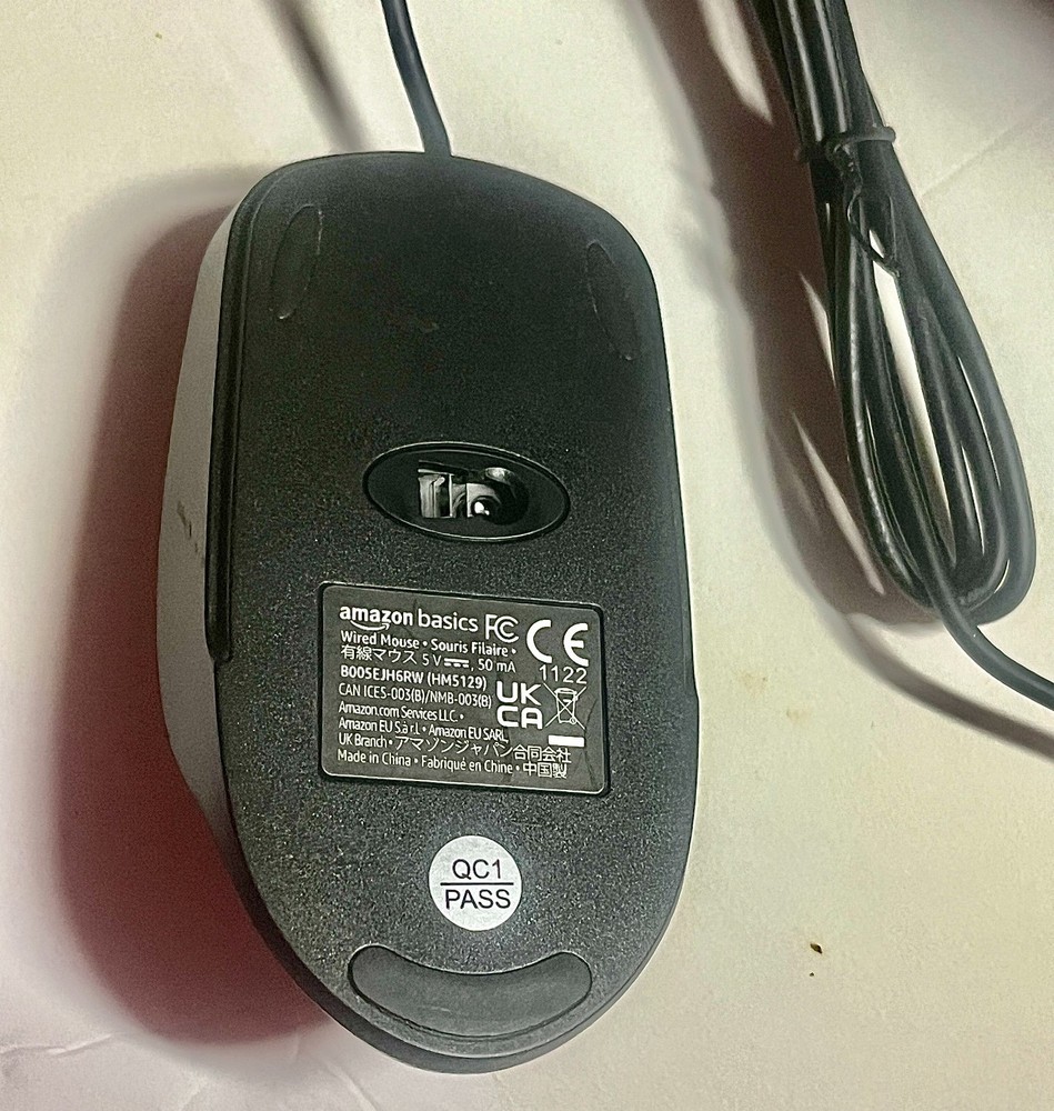 Amazon Basics USB Wired Computer Keyboard (QWERTY) and Mouse Bundle Pack, Black