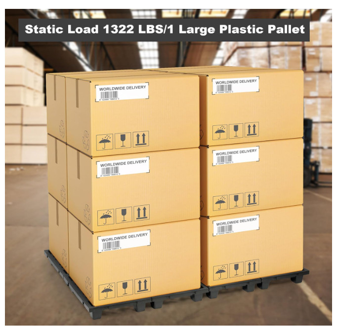 8Pcs Plastic Pallets Lightweight Moisture-Proof Floor Pallet Interlocking