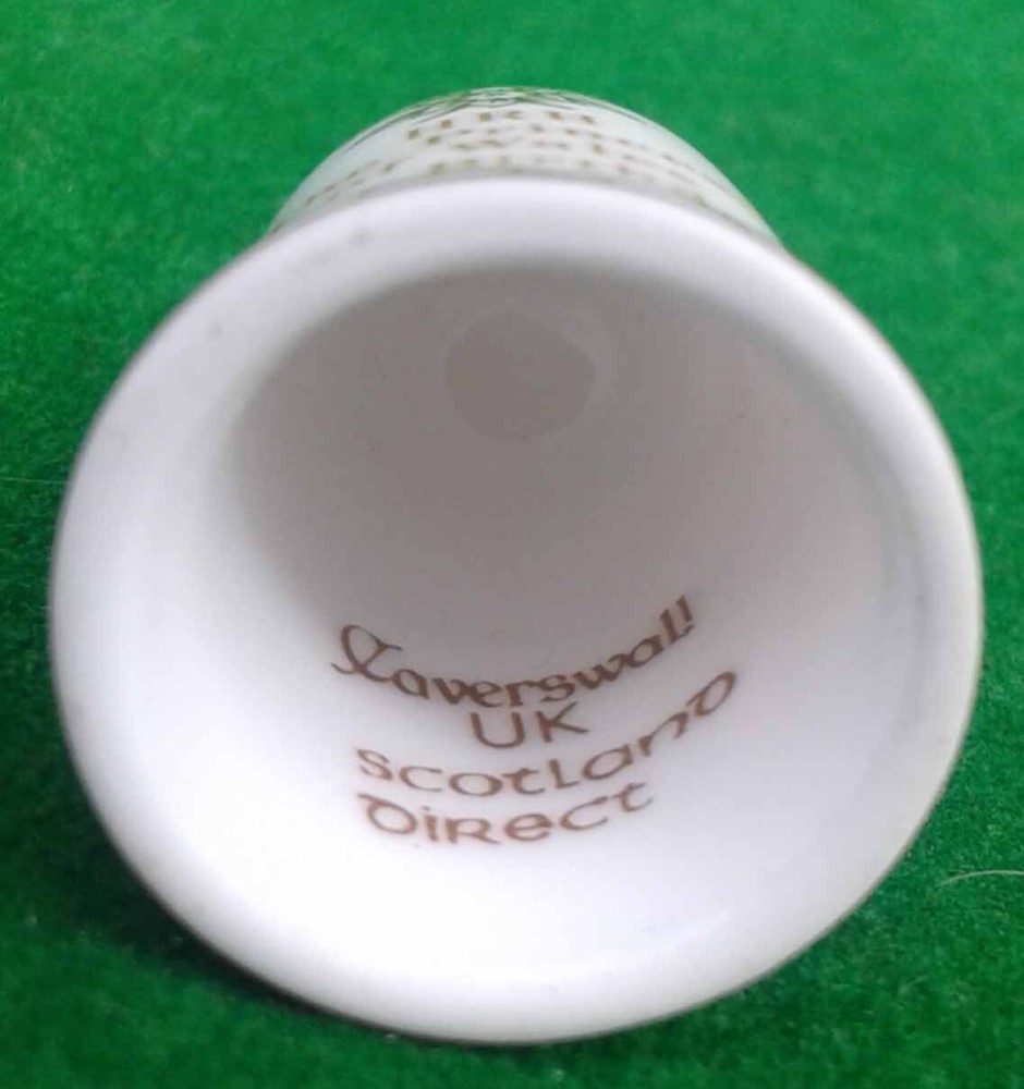9 CAVERSWALL BONE CHINA THIMBLES.