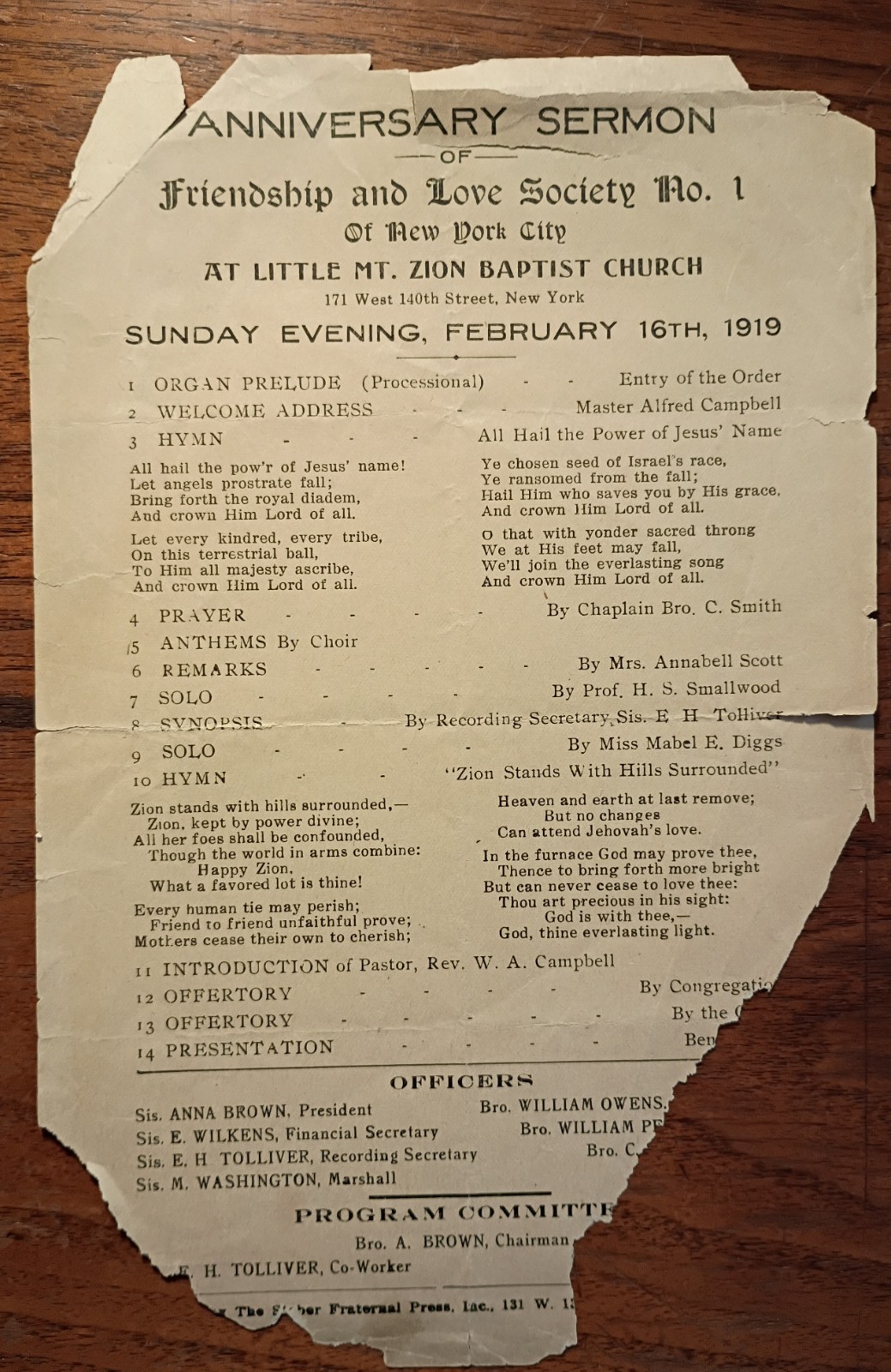 Singer/Civil Rights Activist Mabel Diggs C. 1920 Stage Bodice, Photos & Programs