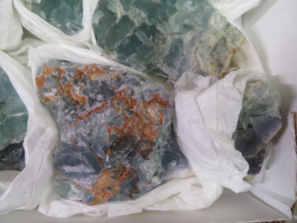 10 Pc Fluorescent Fluorite Specimen Flat Rodeo Durango Mexico