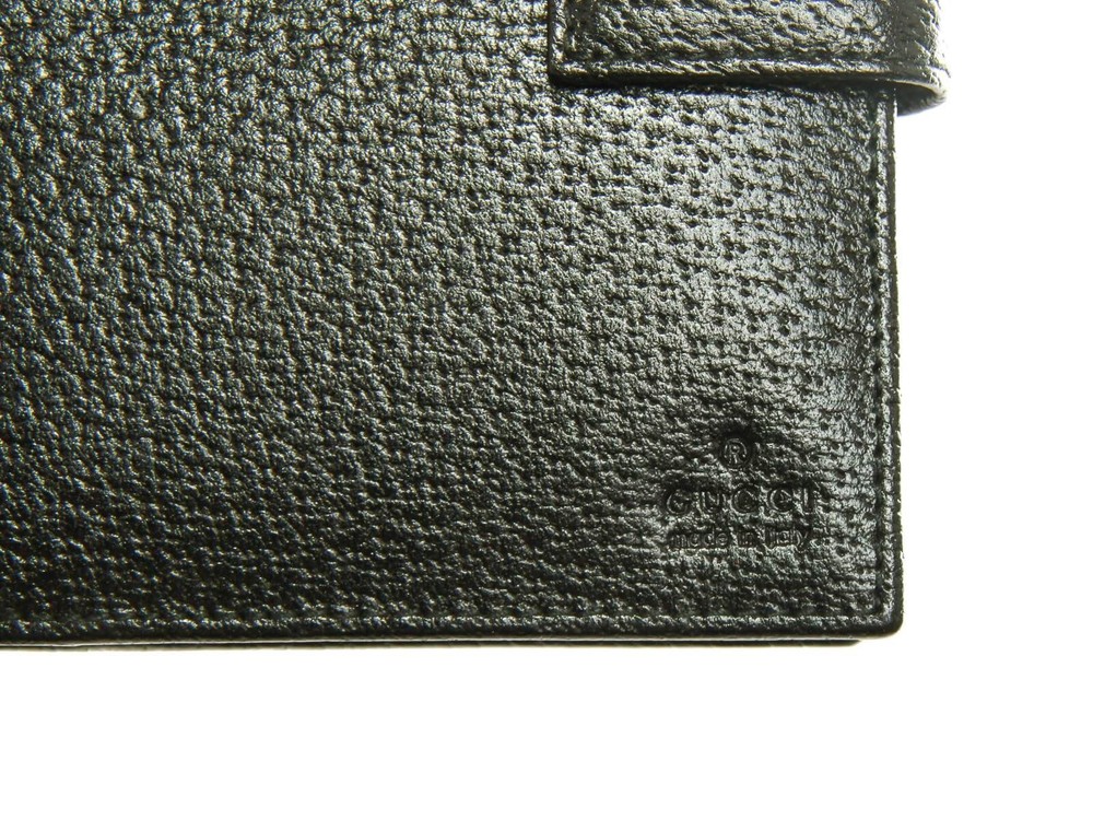Authentic Gucci Black Leather Agenda Notebook