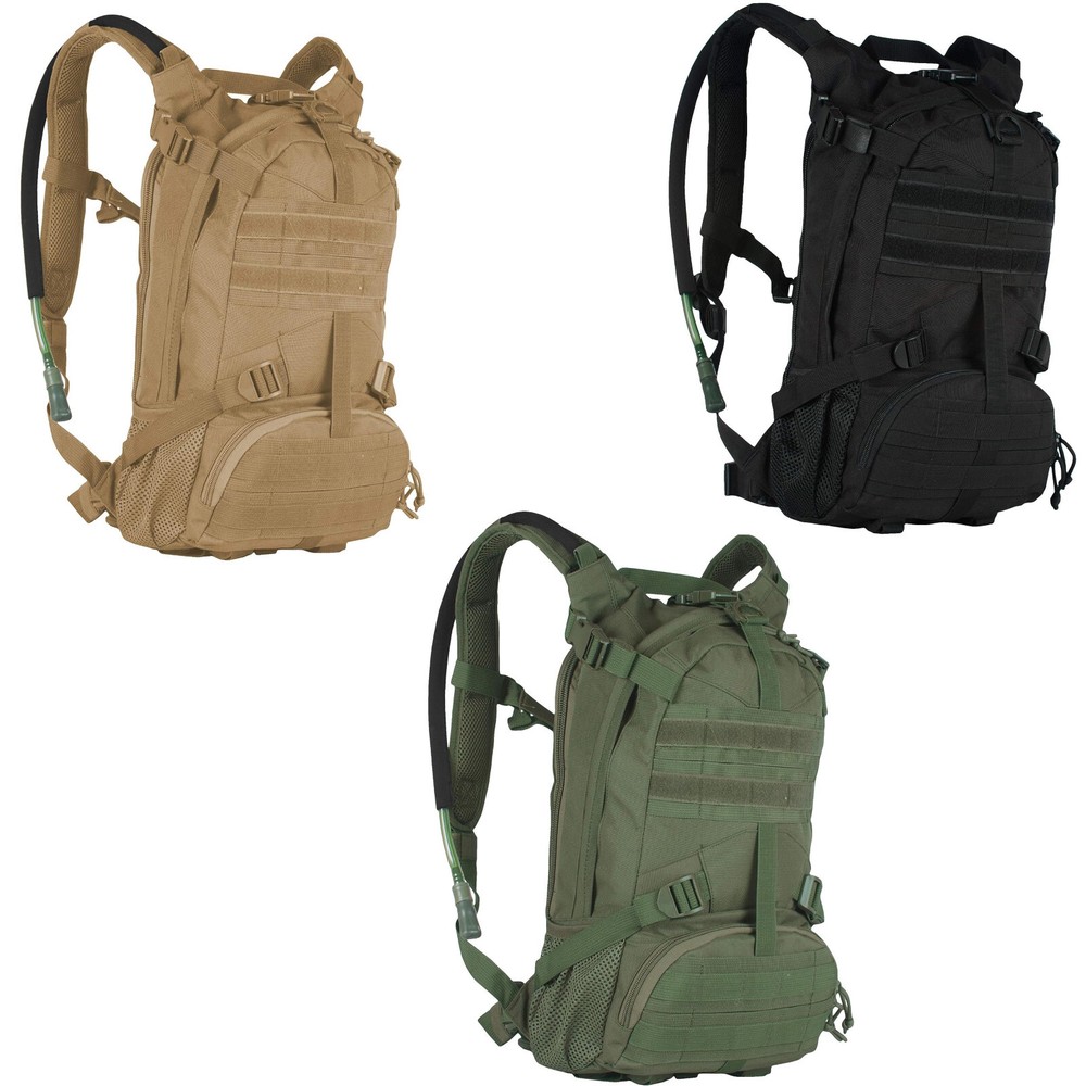 FOX OUTDOOR 20L HYDRATION PACK ELITE TACTICAL EXCURSIONARY INCLUDES 2.5L BLADDER