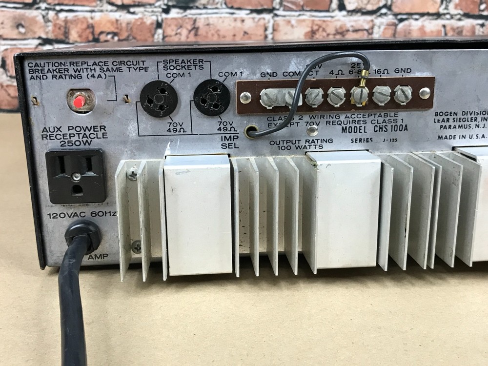 Bogen Flex-Pak Model CHS-100A Solid State Amplifier, Untested, AS-IS