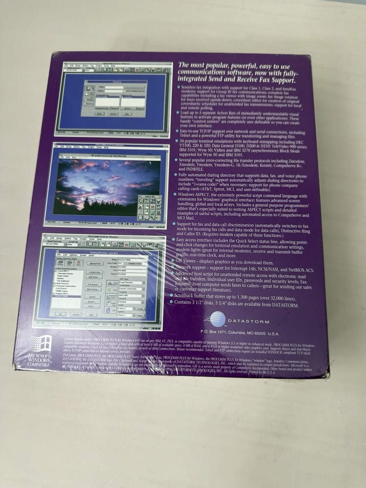 ProComm Plus for Windows Intuitive Data and Fax Communication Software - NEW