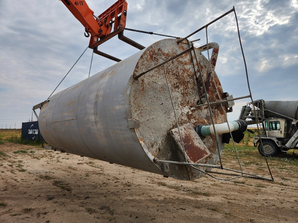 Custom 50 ton Cement Silo with Stand Batch Plant # 3968