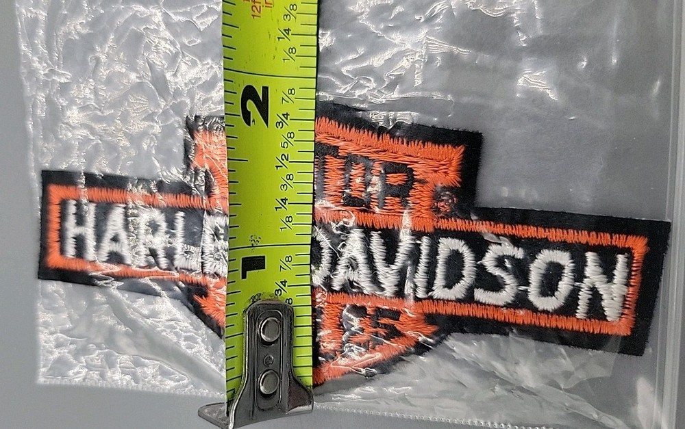 VTG Harley Davidson Emblem Bar & Shield Patch 4" X 2" Biker Motorcycle