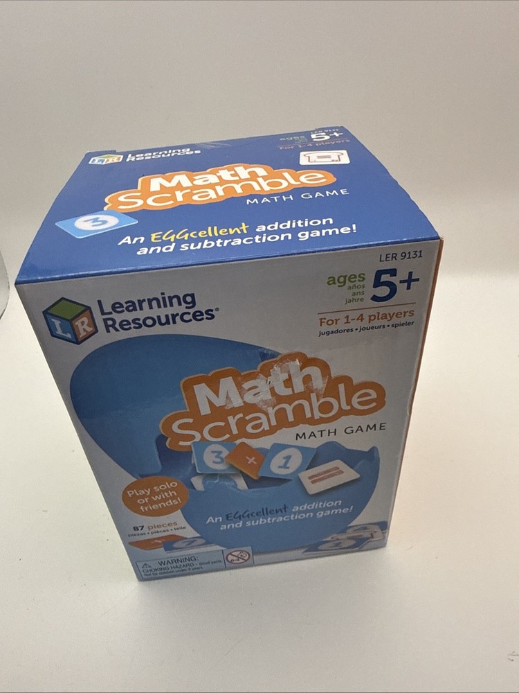 Learning Resources Math Scramble Math Game Addition Subtraction Equations 5+