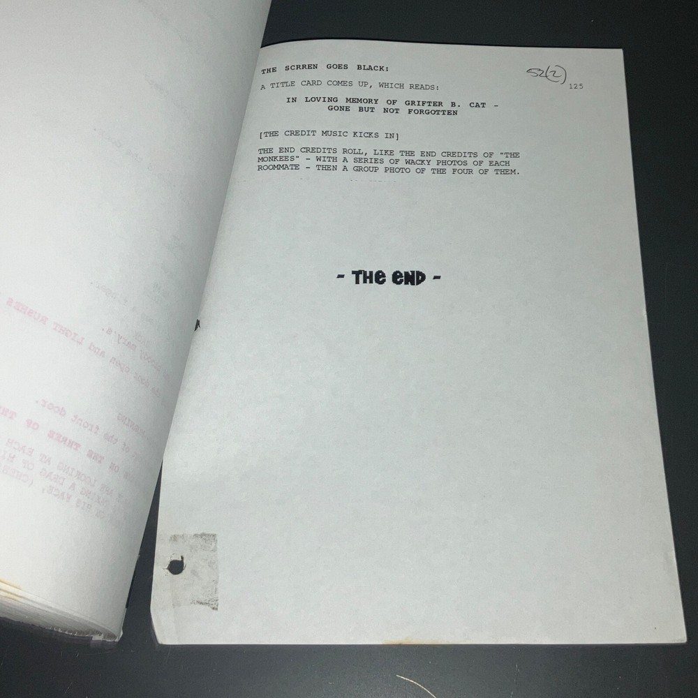 LEFT-OVERS (2000) Production-Used Jason Phillips Small Comedy Script wNotes +COA