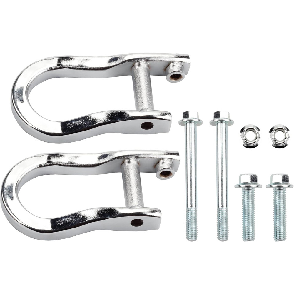 2pcs Chrome Tow Hooks for 2007-2019 Chevrolet GMC Silverado Sierra 1500 84072462