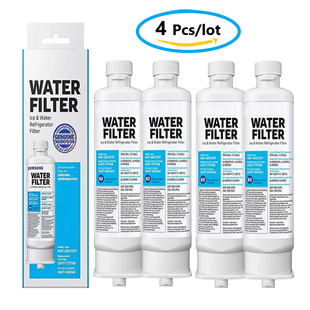 4 PACK Genuine Samsung DA97-17376B HAF-QIN/EXP REFRIGERATOR Water Filter US