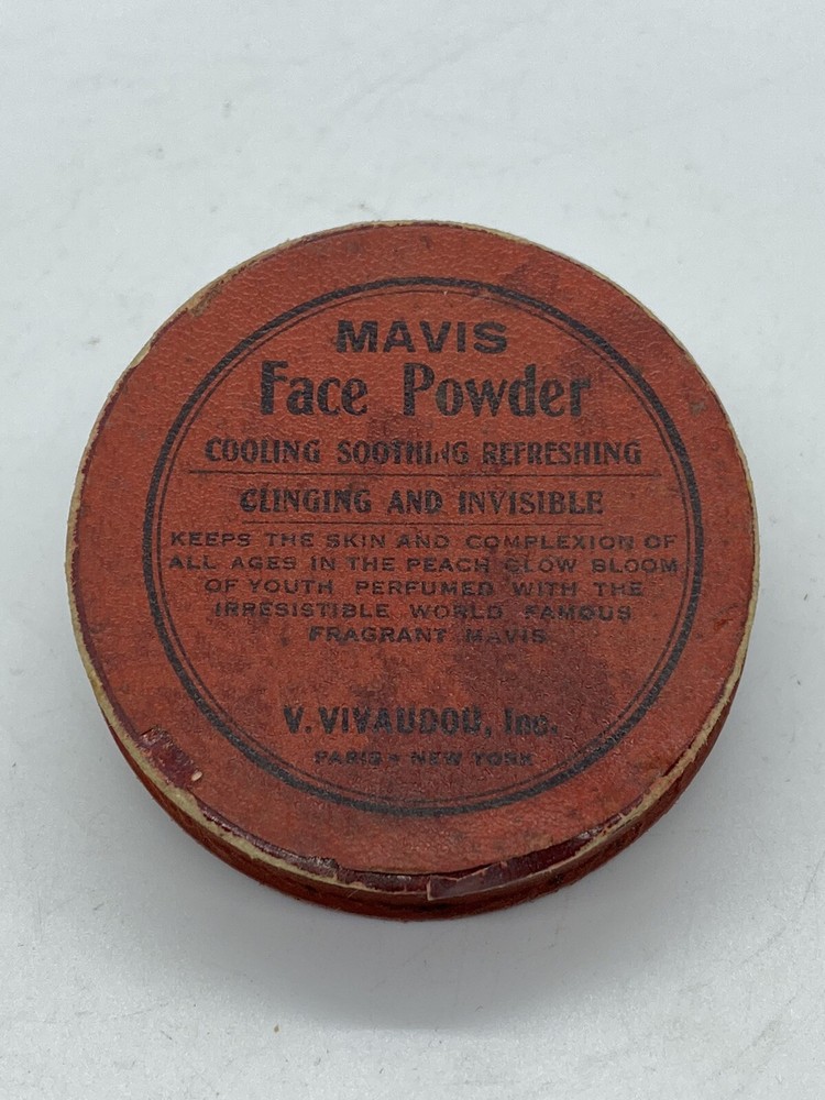 Antique Mavis Face Powder Package Rare Compact s3