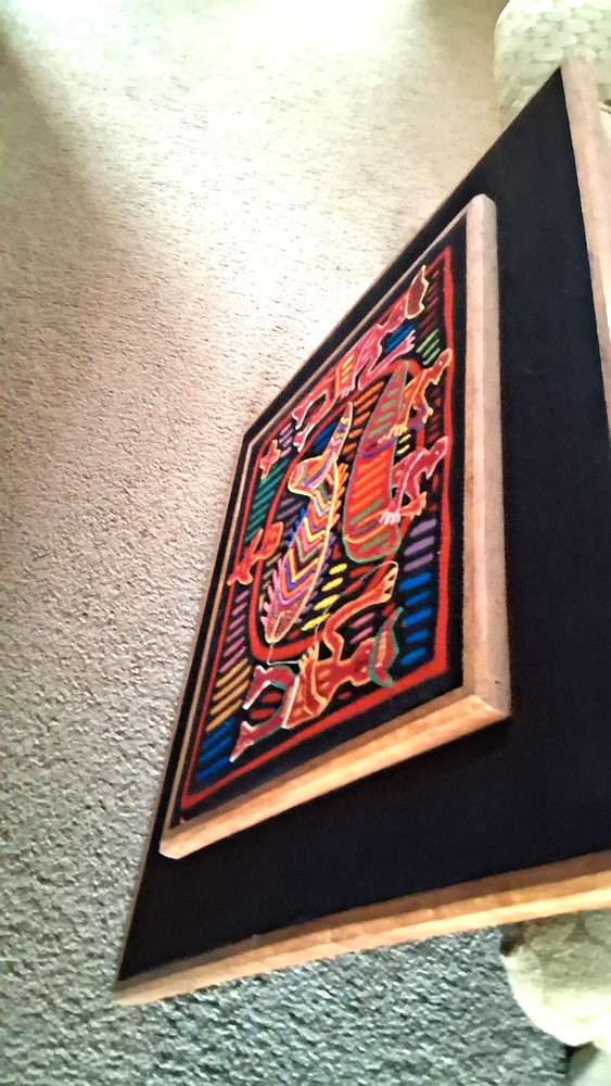 Vintage Double Framed Kuna Mola Panama.