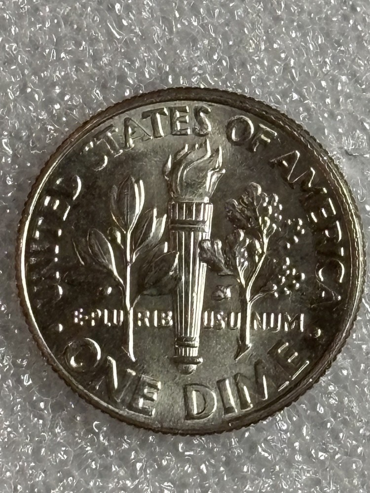 2024-P Roosevelt error Dime struck off center DDO obverse rim error Reverse ￼