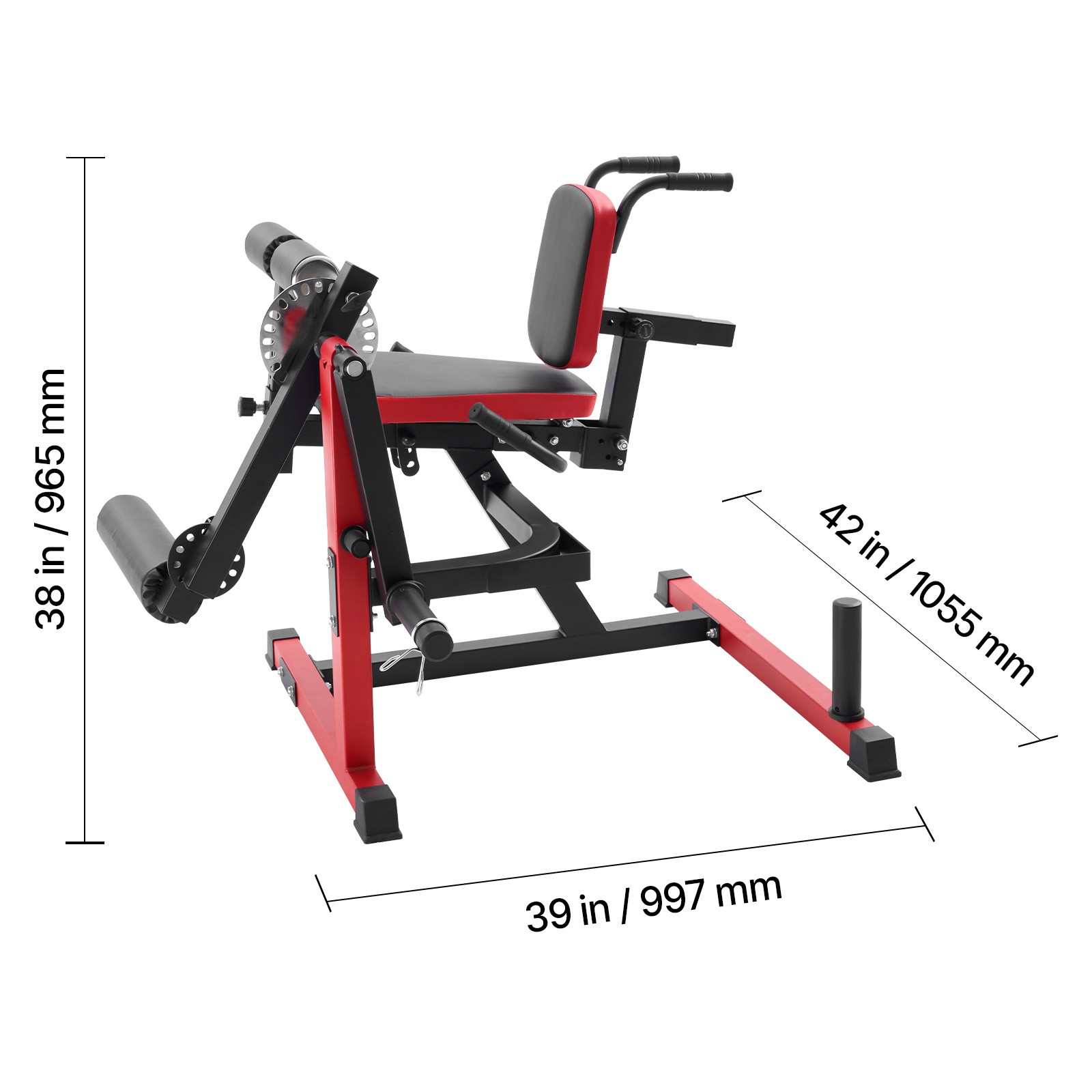 Uimoso Seated Leg Curl and Extension Machine for Thighs, Supports Up to 550 lbs