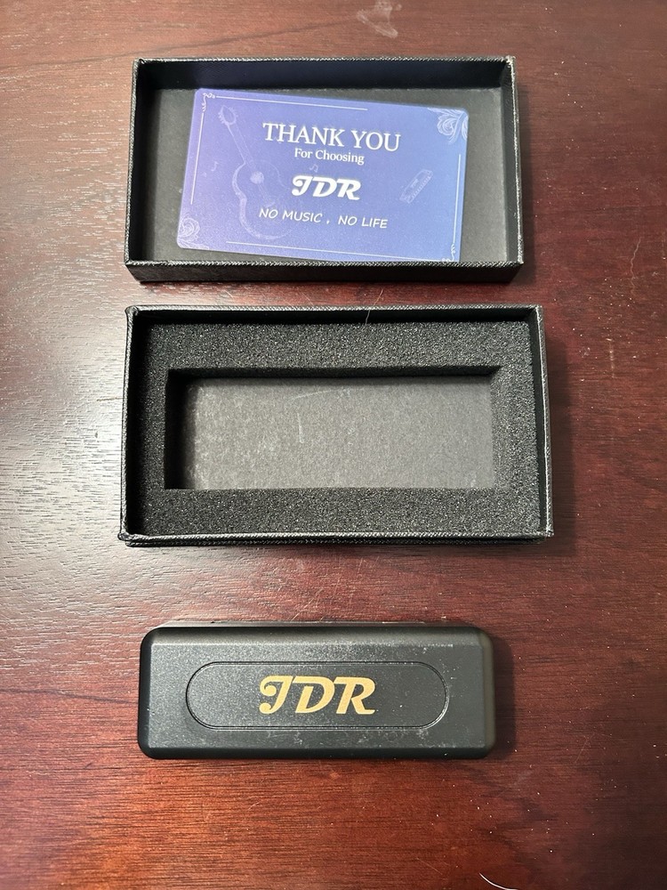 JDR 10 Hole Harmonica With Case, Cleaning Cloth, And Box