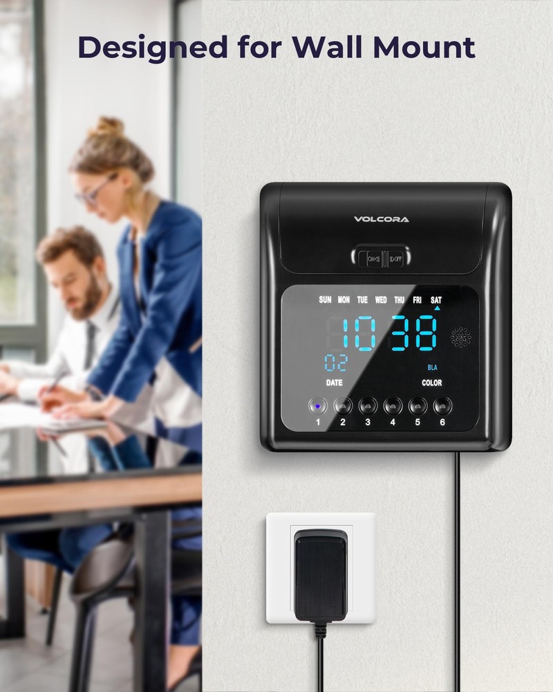 Employee Time Clock Machine with Cards, Ink, Battery Backup, No Network Needed