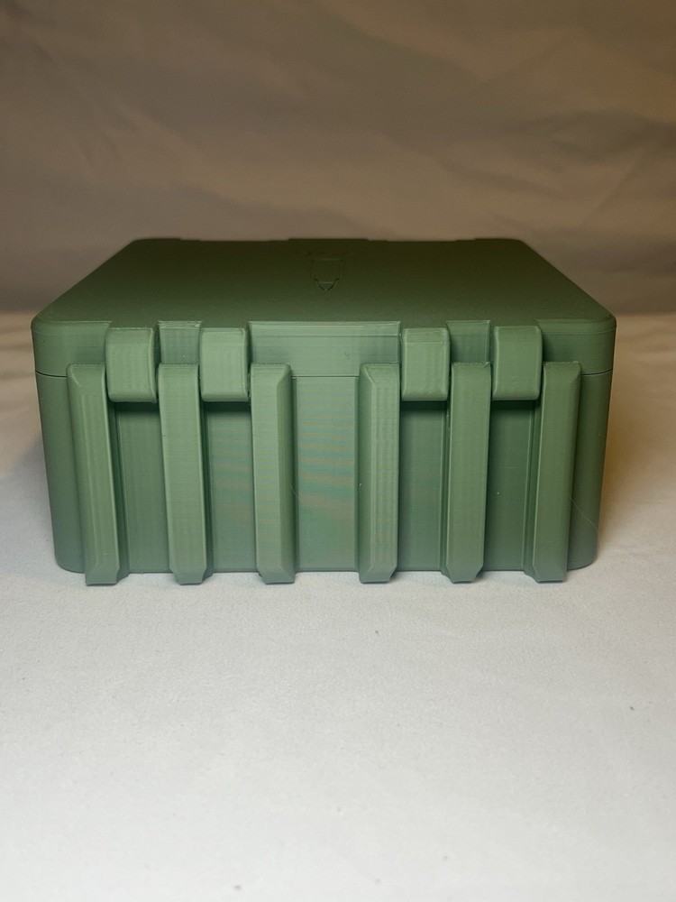 556 Ammo Box Snap Lock 100 rd Large 3D Printed Storage Olive Green
