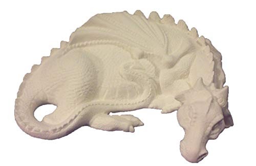 Imaginary Sleeping Dragon 9" Ceramic Bisque, Ready to Paint
