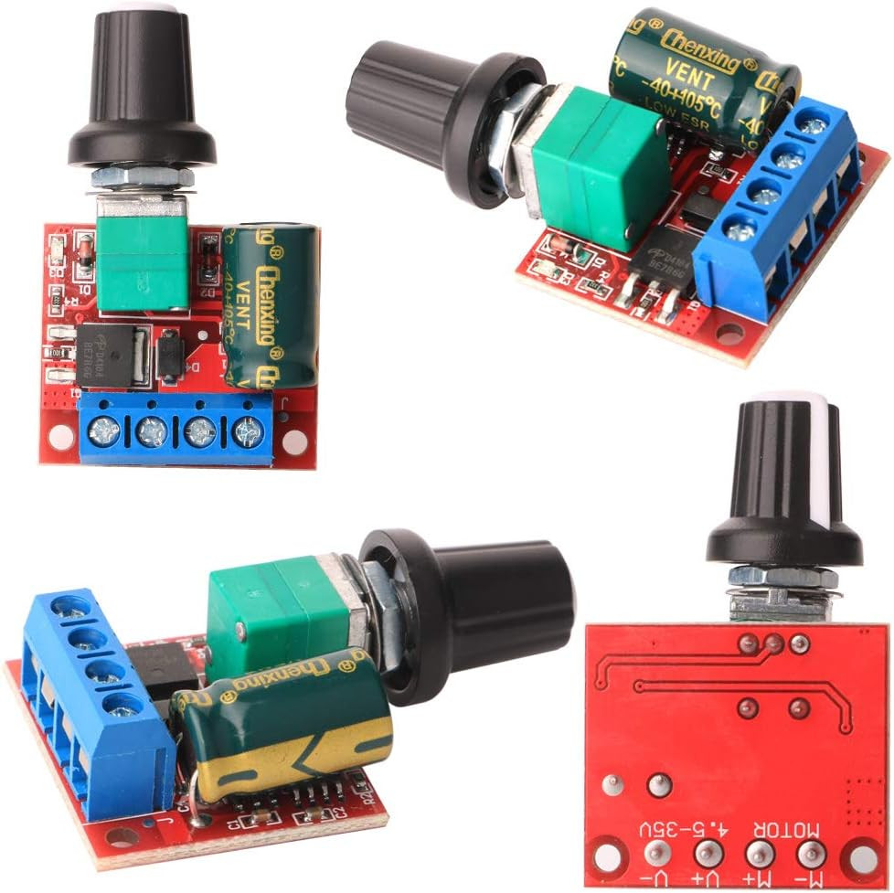 3Pcs Mini DC Motor PWM Speed Controller, DC 5V-35V 5A Speed Adjustable Switch Mo