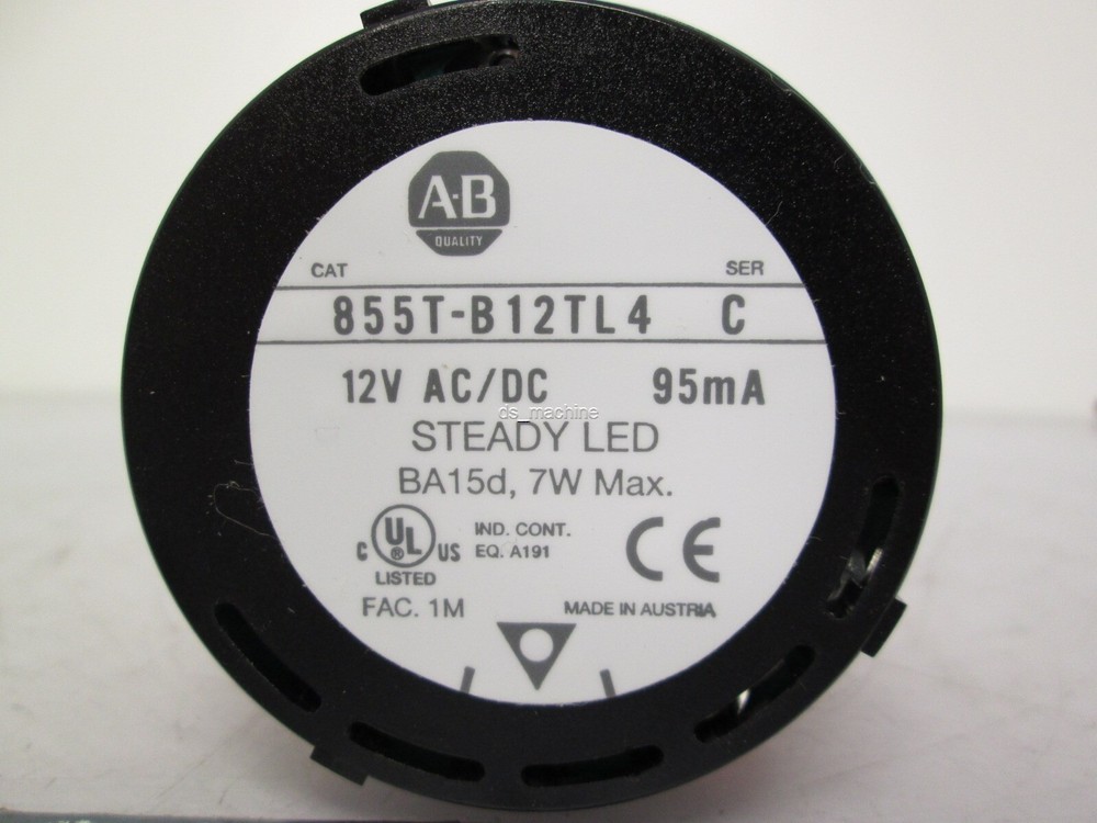 Allen Bradley 855T-B12TL4 Ser C LED Stack Light Module Red 12VAC/DC 95mA