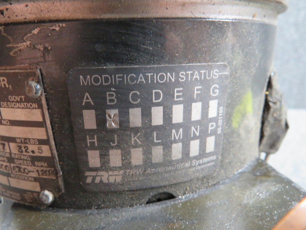 23065-015-1 Lear Siegler Jetstar-31 DC Starter Generator with Modifications