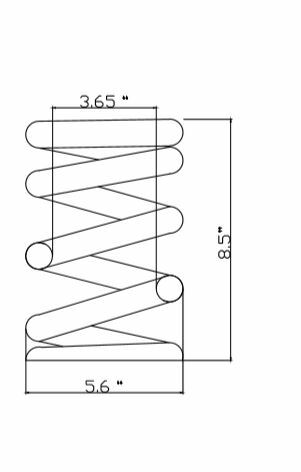 Lowrider Hydraulics 3 ton coils spring precut, one side flat, chrome, a pair