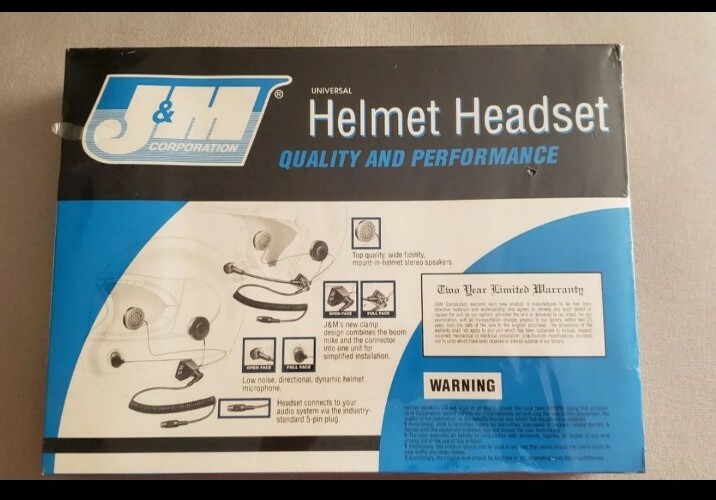 New J&M Universal Helmet Headset - Full Face - HS-4119-FF
