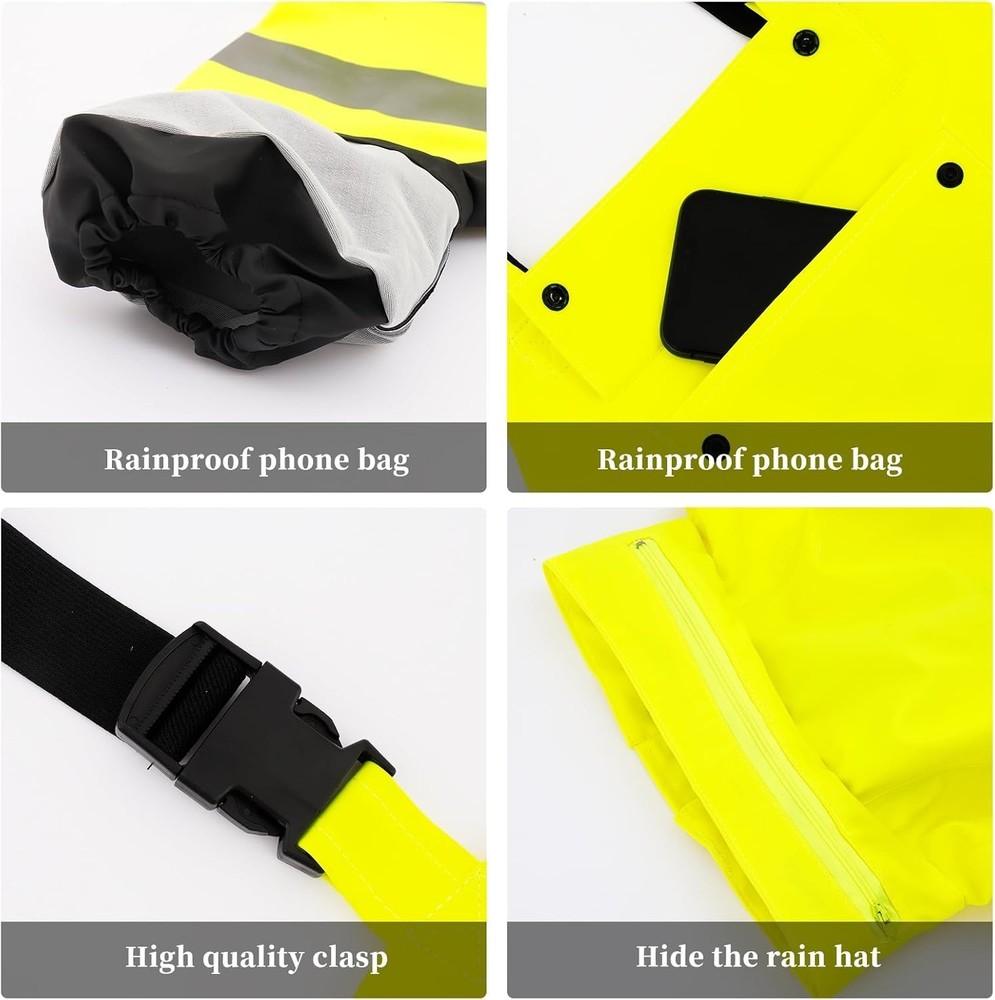 Versatile Waterproof Rain Gear Set - Reflective Jacket & Trouser for Outdoors