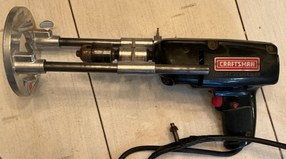 Vintage Portalign Precision Drill Guide with Craftsman Drill - Works Great!