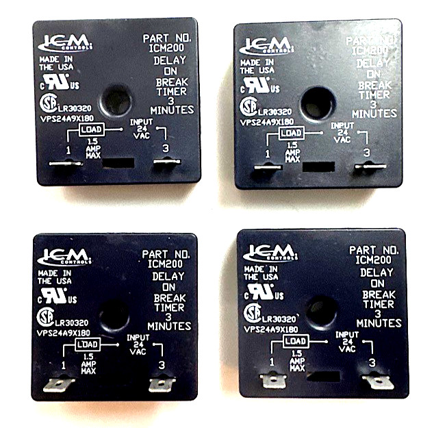 ICM200 Delay on Break Timer w/ 3 Minute Fixed Time Delay, 18-30 VAC PACK OF 4