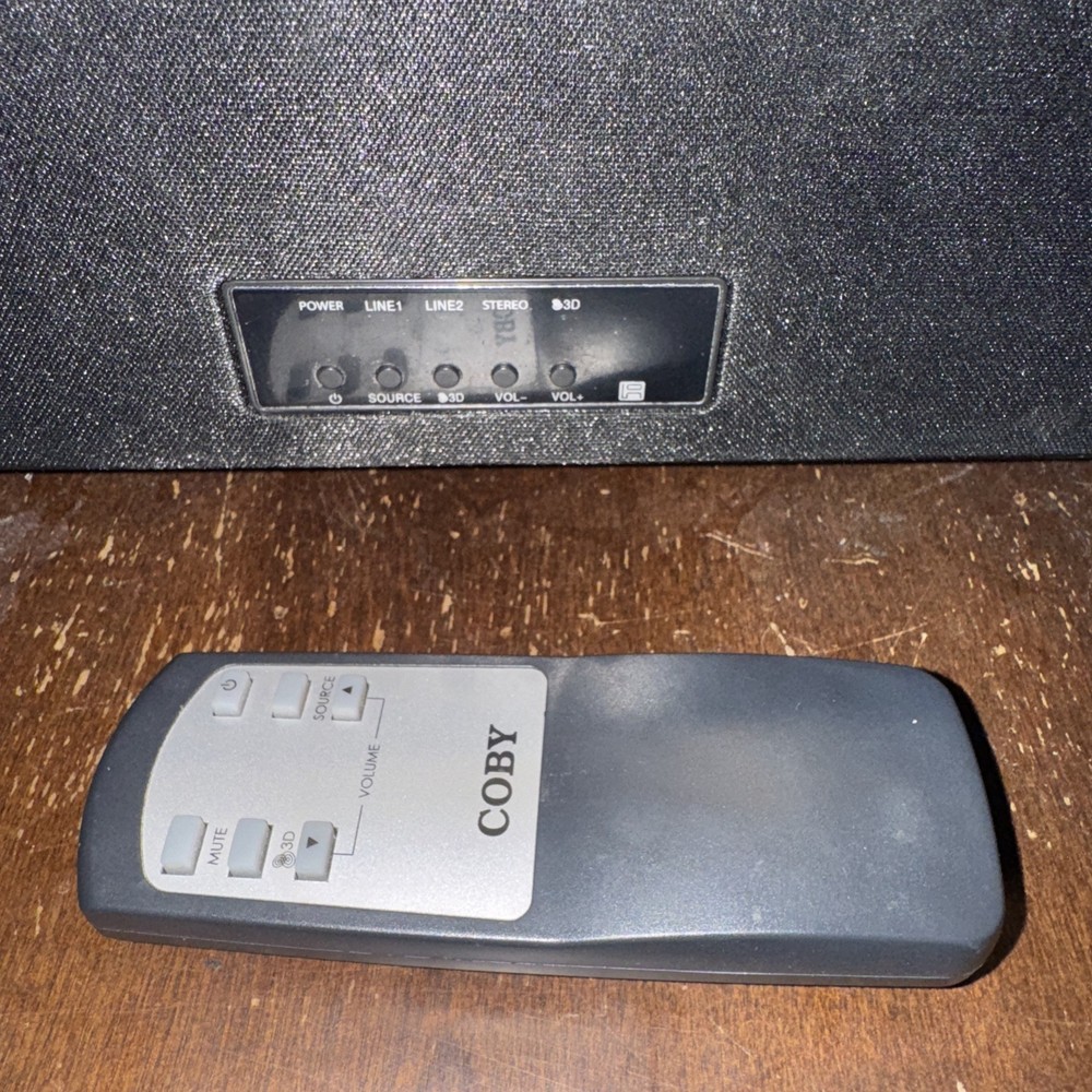 Coby Model CSMP88 3D Sound Bar tested working great W/ Remote
